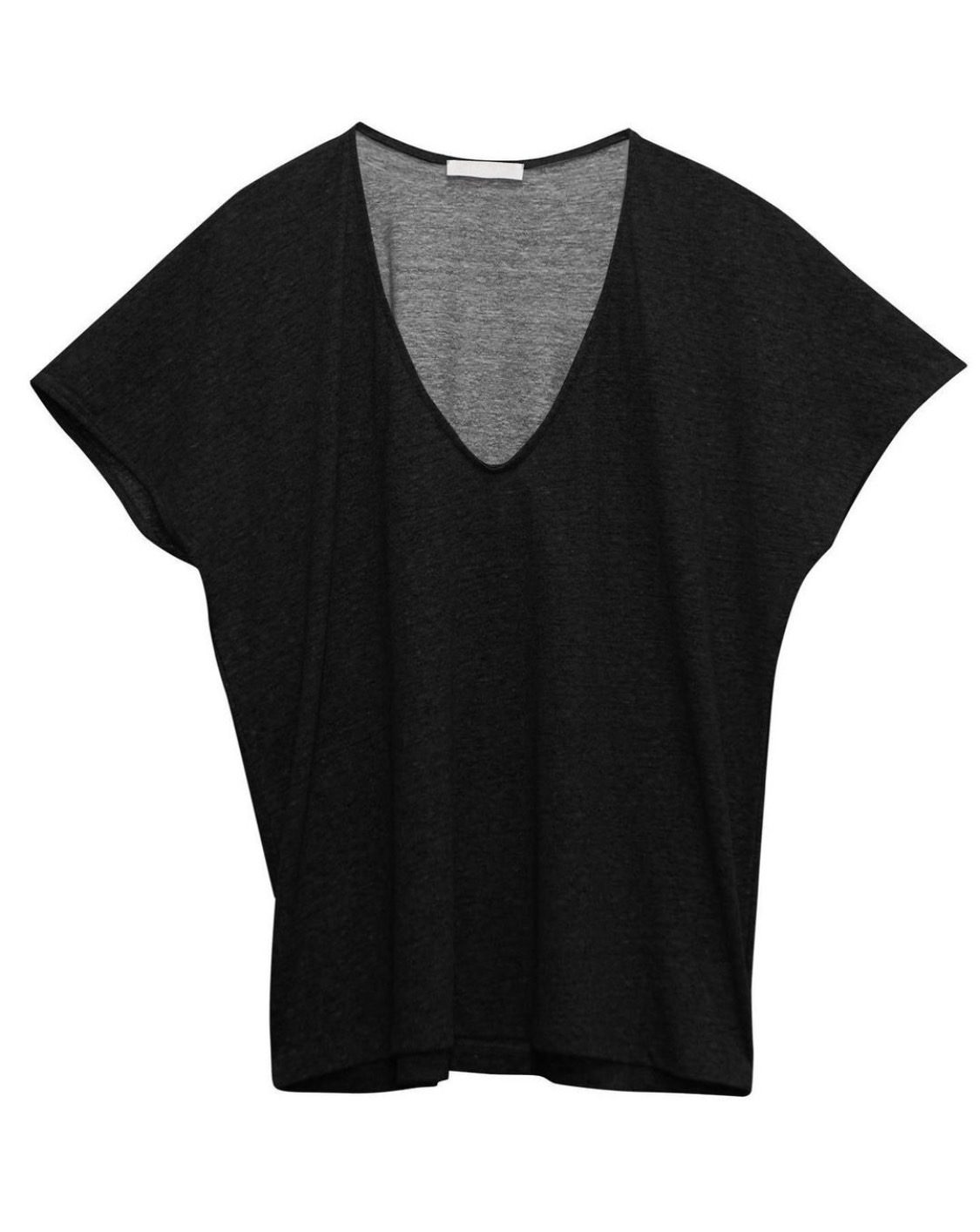 เสื้อยืดสีดำ ผ้าโปร่งบาง Sexy ทรงหลวม Free Size - Image 3