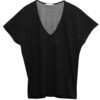 เสื้อยืดสีดำ ผ้าโปร่ง บาง Sexy - Image 3