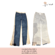 กางเกงยีนส์ ตกแต่งยีนส์ สีทูโทน Size S เอว 26 สะโพก 34
